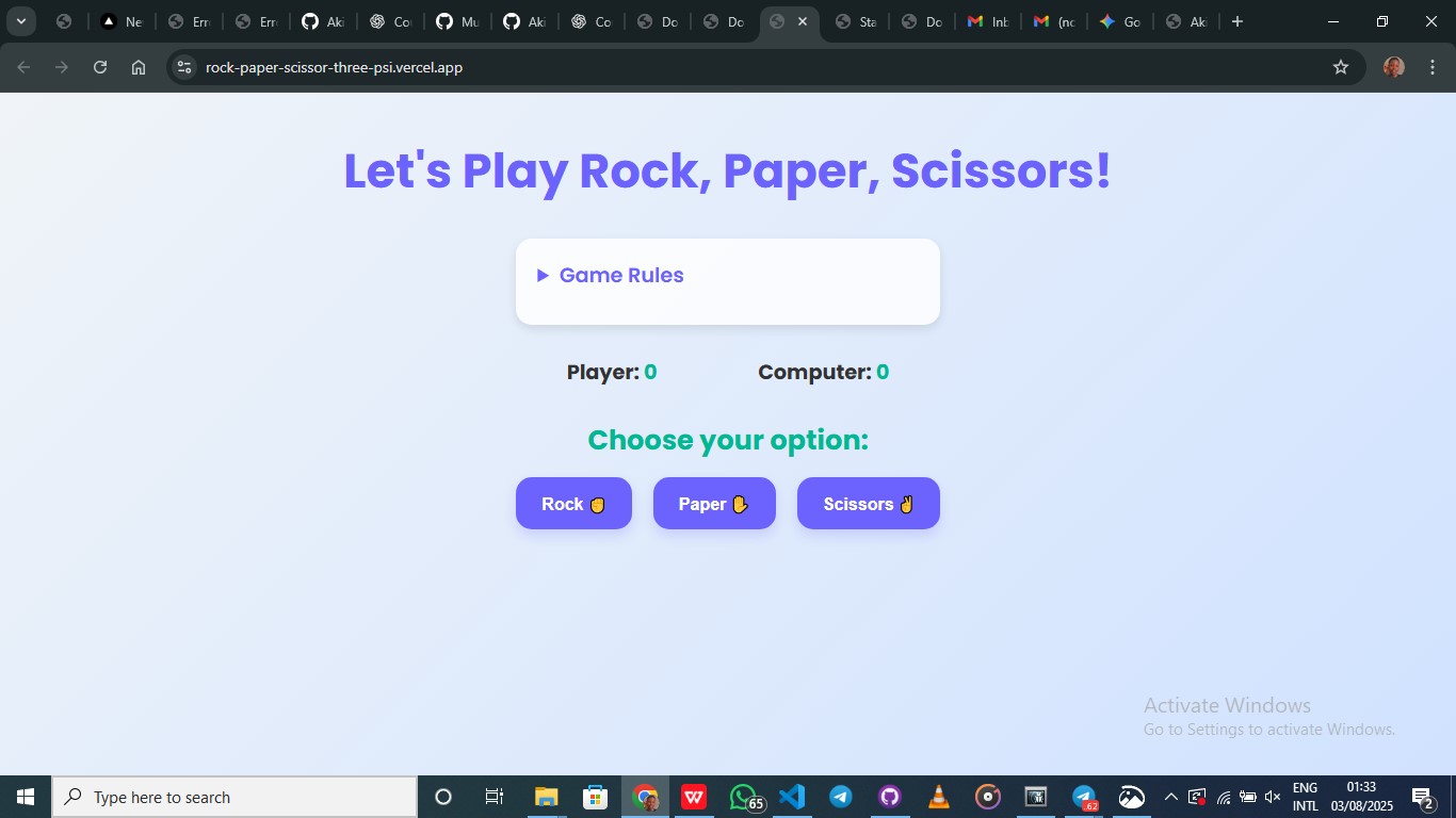 Rock Paper Scissor Project